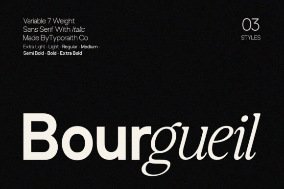 Bourgueil: A Modern Variable Typeface for Every Project