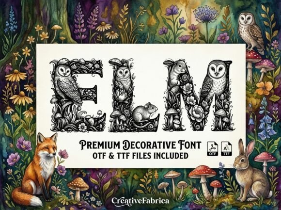 Elm: Where Typography Meets the Magic of the Deep Forest