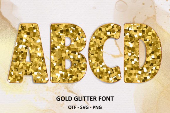 Gold Glitter: A Font That Captures Pure Elegance