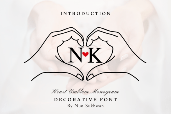 Heart Emblem Monogram: Infusing Elegance into Your Brand Identity