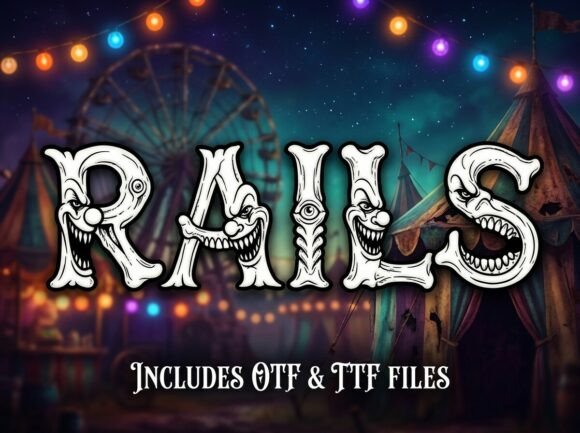 Rails: A Bold Display Font for Unforgettable Designs