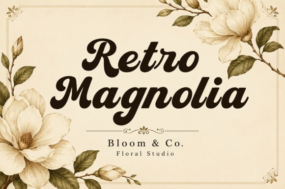 Retro Magnolia: A Vintage Script with Modern Sophistication