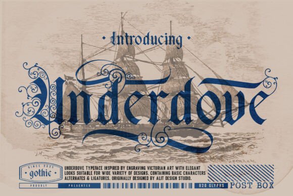Underdove Typeface: Where Gothic Authority Meets Elegant Craft